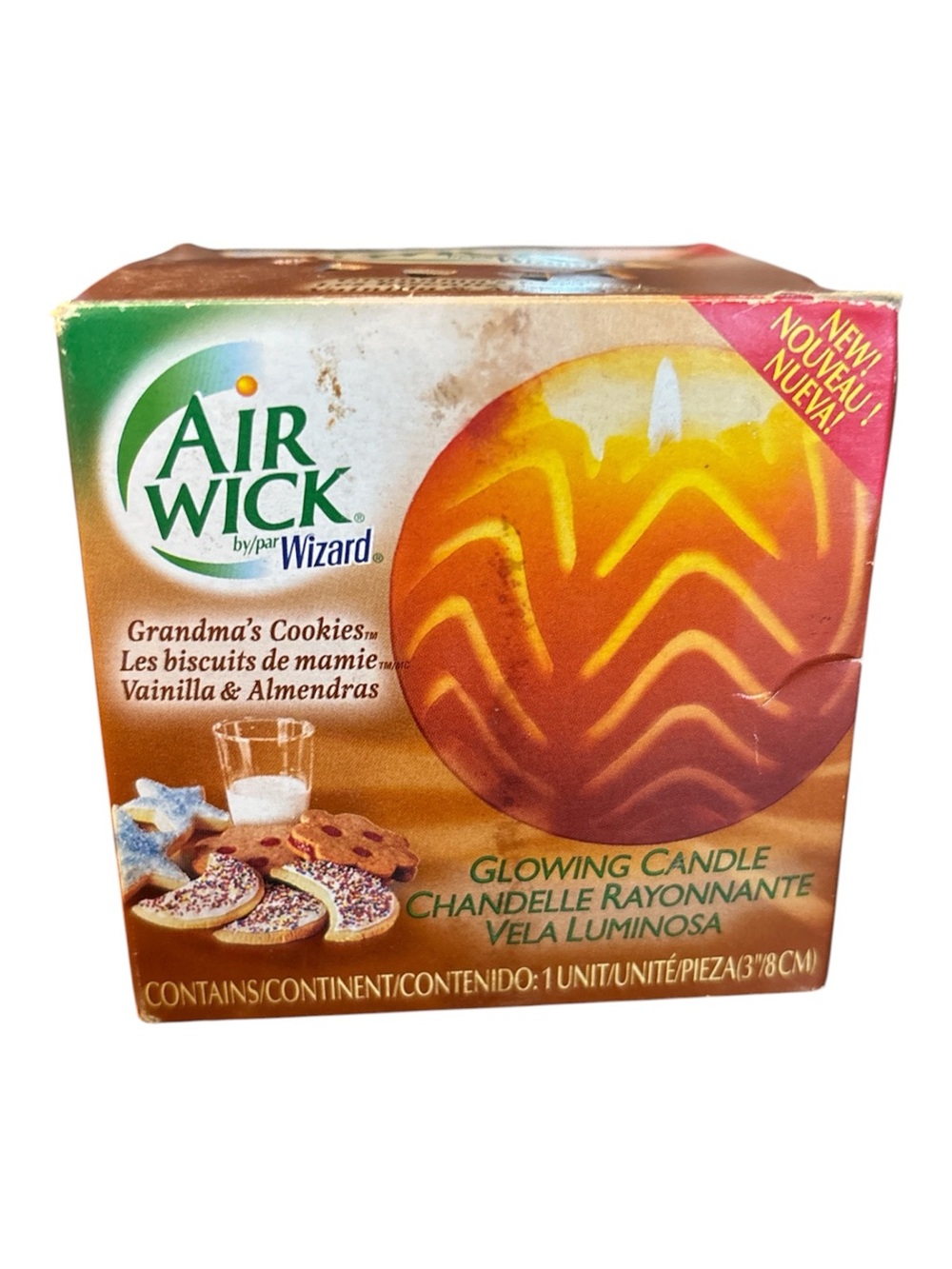 Airwiclk Grandmas Cookies by Wizard Glowing Candle Discontinued 2002 New Vintage